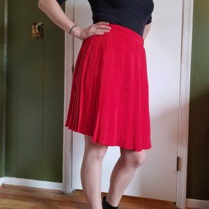 Pristine Italian Vintage Pleated Silk Skirt